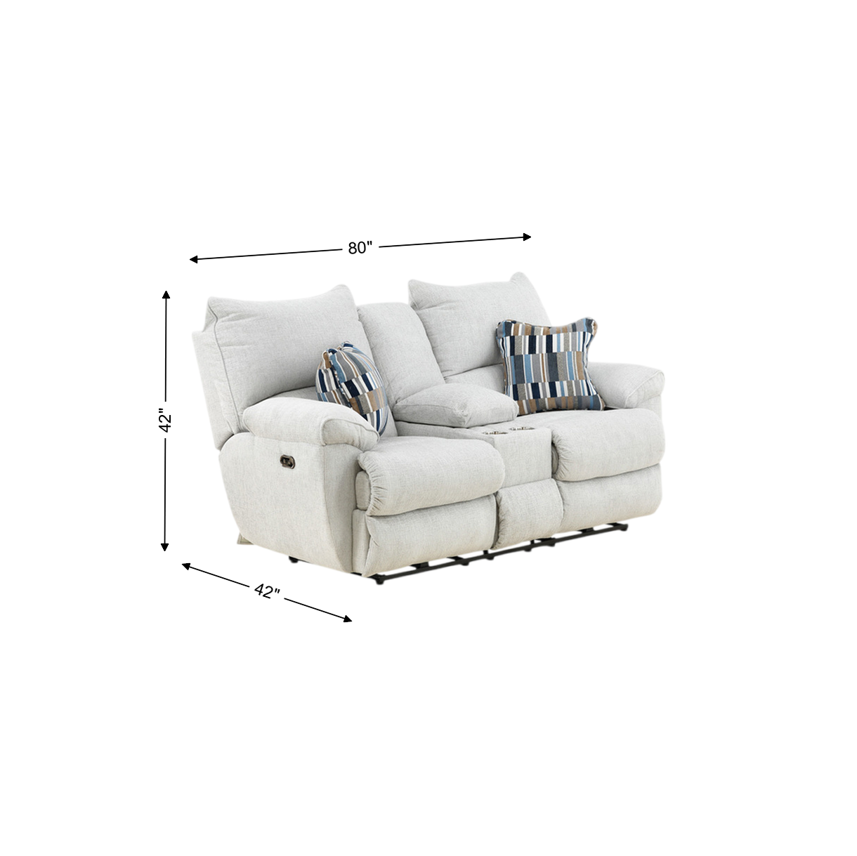 Preston Power Reclining Console Loveseat