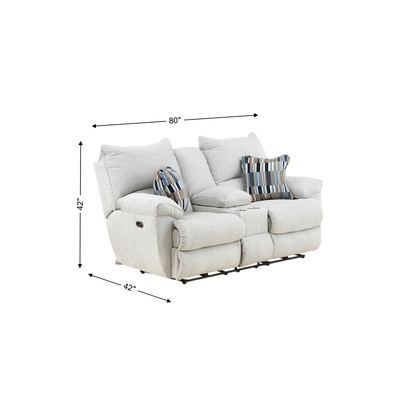 Preston Power Reclining Console Loveseat
