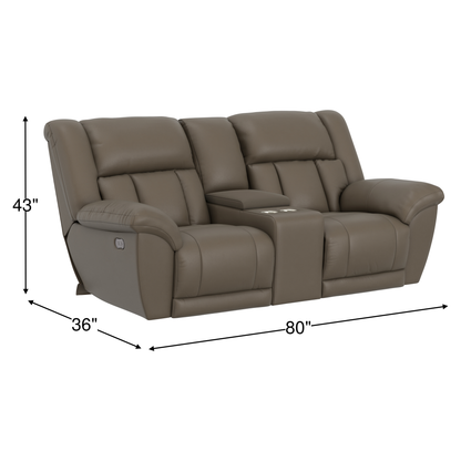Hugo Power Reclining Console Loveseat