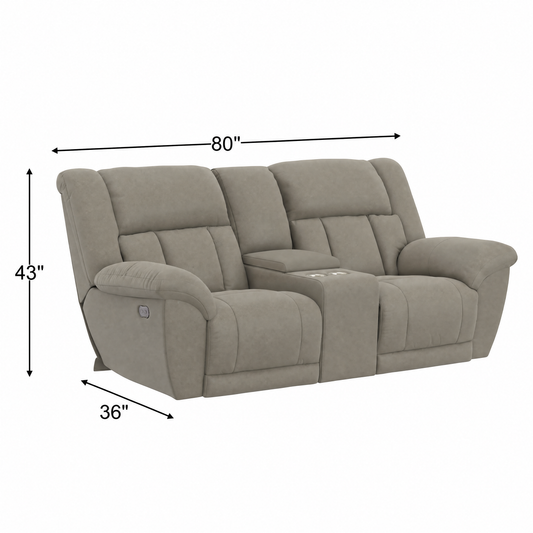 Hugo Power Reclining Console Loveseat - alternate view