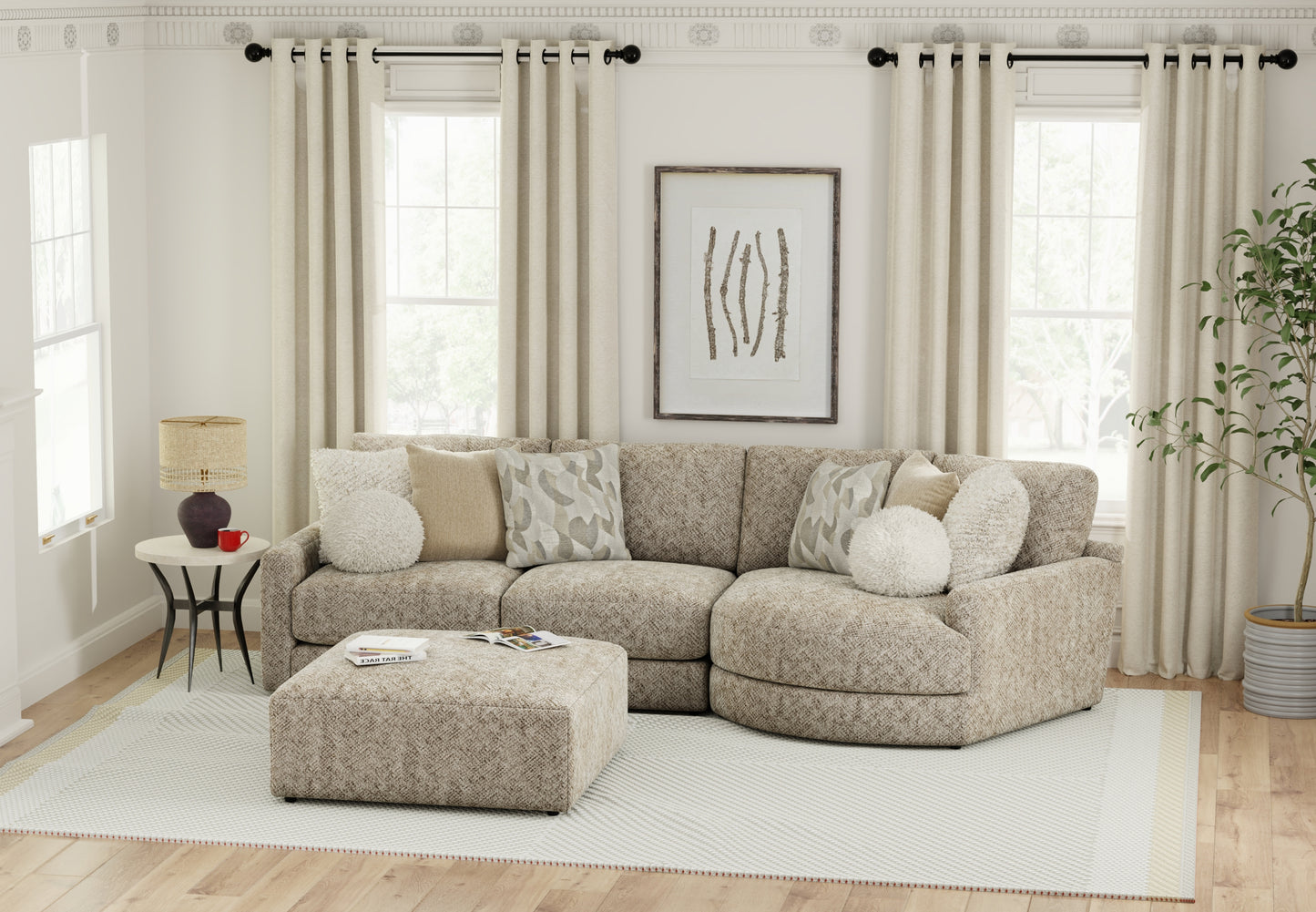 Warner 3-Piece Left-Facing Sofa Sectional