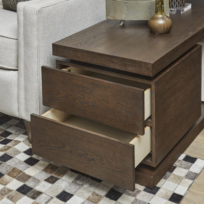 Athens 2-Drawer End Table