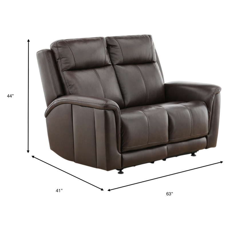 Flexsteel Trey Leather Power Reclining Loveseat