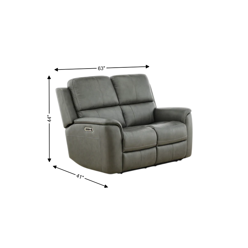 Flexsteel Grayson Leather Power Loveseat