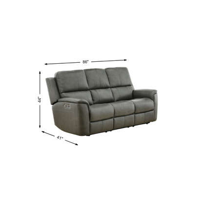 Flexsteel Grayson Leather power Sofa with Drop Down Table