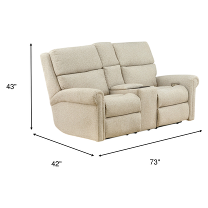 Flexsteel Jetsyn Power Reclining Console Loveseat