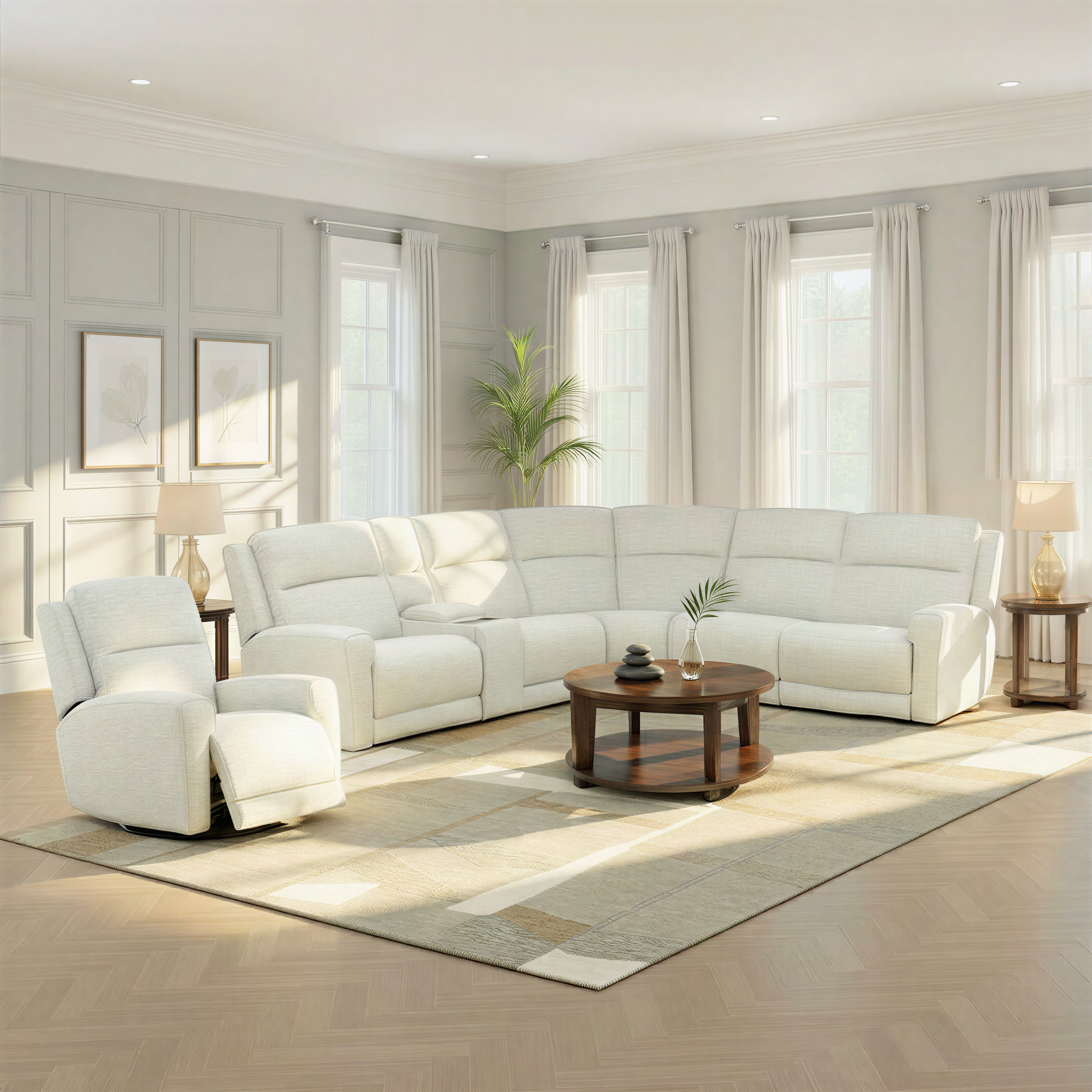 Flexsteel Draven 6-Piece Power Reclining Sectional