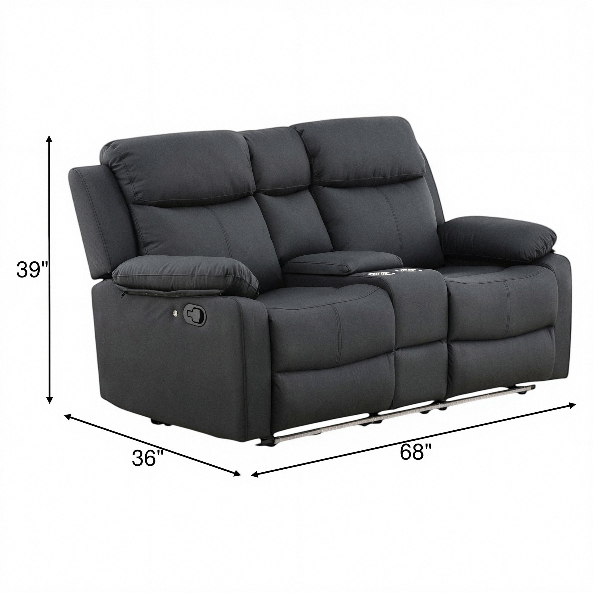 Reclining Loveseat With LED and Speaker