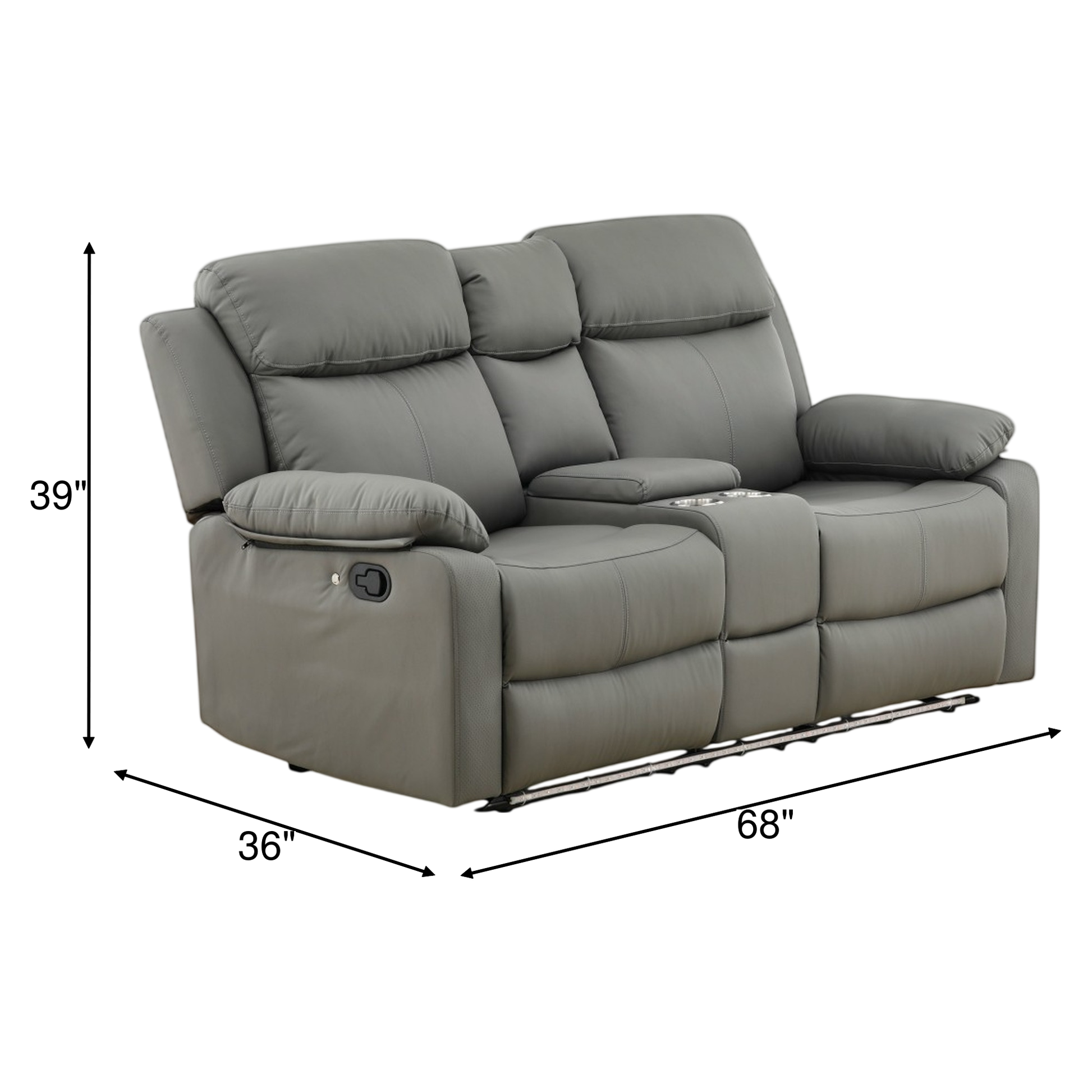 Zeke Reclining Loveseat With LED and Speaker
