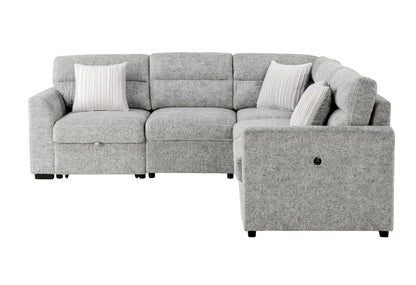 Bellerose 5-Piece Sectional with Pullout Sleeper