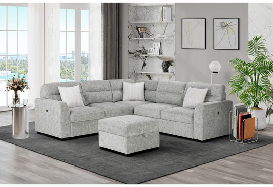 Bellerose 5-Piece Sectional with Pullout Sleeper