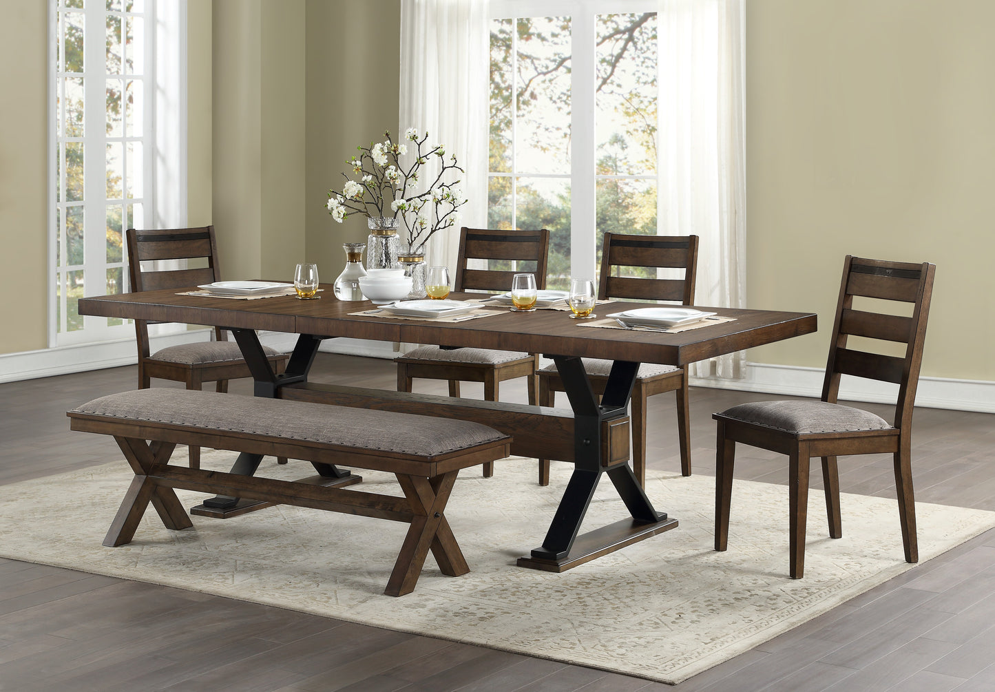 Colton 6-Piece Trestle Dining Set