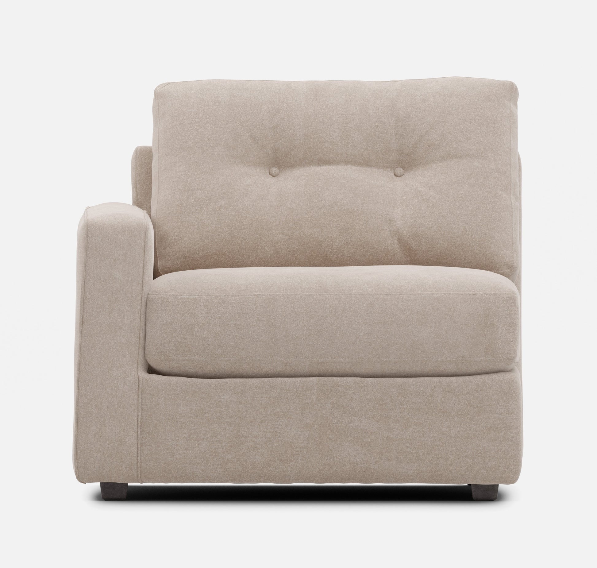Modular One Chair Stone Left-Facing