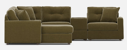 Modular One 8-Piece Sectional Chaise with E-Console