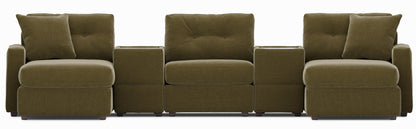Modular One 5-Piece Dual Chaise Sectional with E-Console