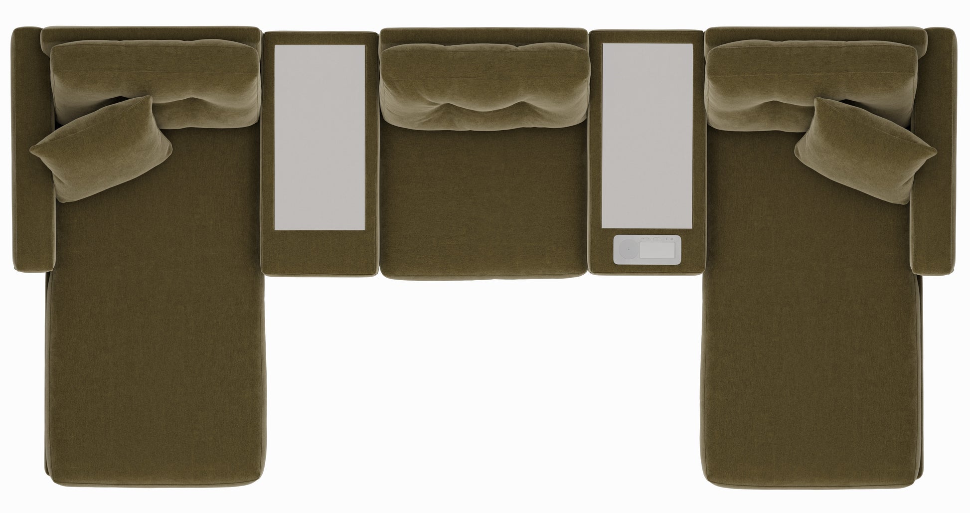 Modular One 5-Piece Dual Chaise Sectional with E-Console
