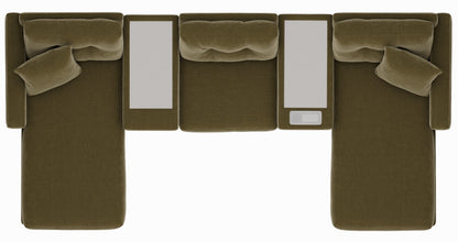 Modular One 5-Piece Dual Chaise Sectional with E-Console
