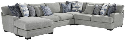 Monaco 4-Piece Sectional Right-Facing Silver
