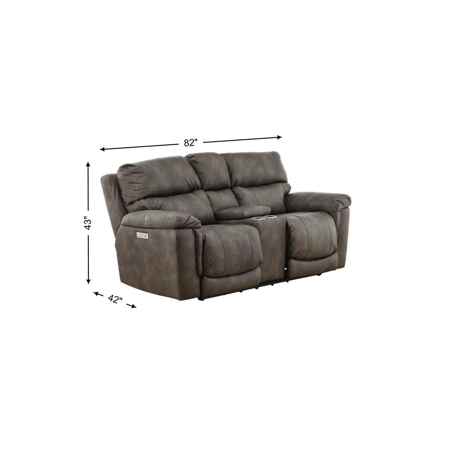 Gale Triple Power Reclining Console Loveseat