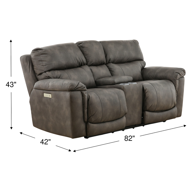 Gale Triple Power Reclining Console Loveseat