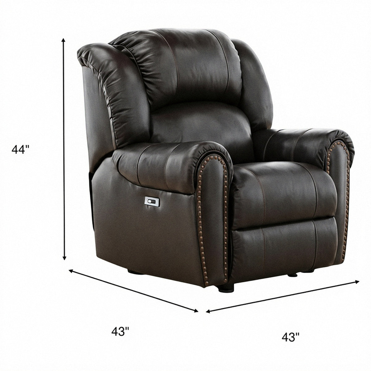 Falynn Leather Power Rocker Recliner