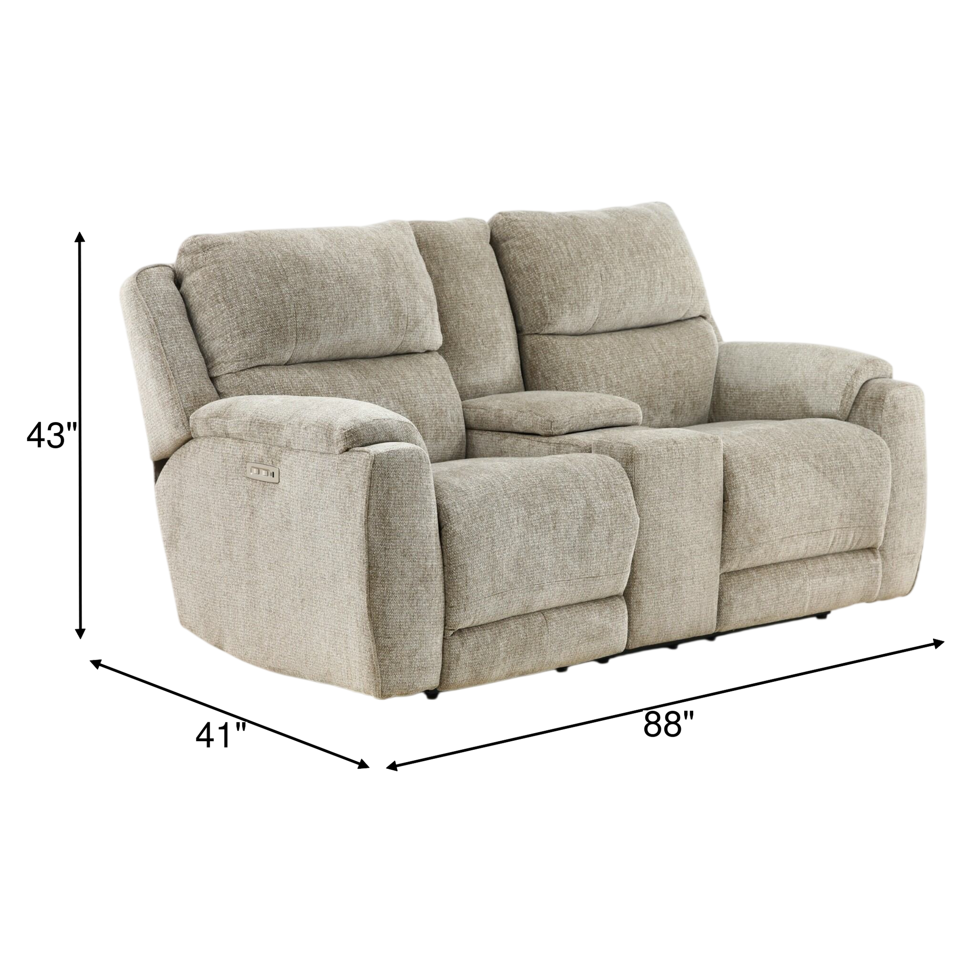 Marley Power Reclining Loveseat w/Console, Zero Gravity, and Power Headrest