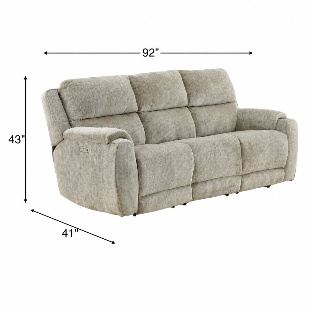 Marley Power Double Reclining Sofa w/ Power Headrest & Zero Gravity