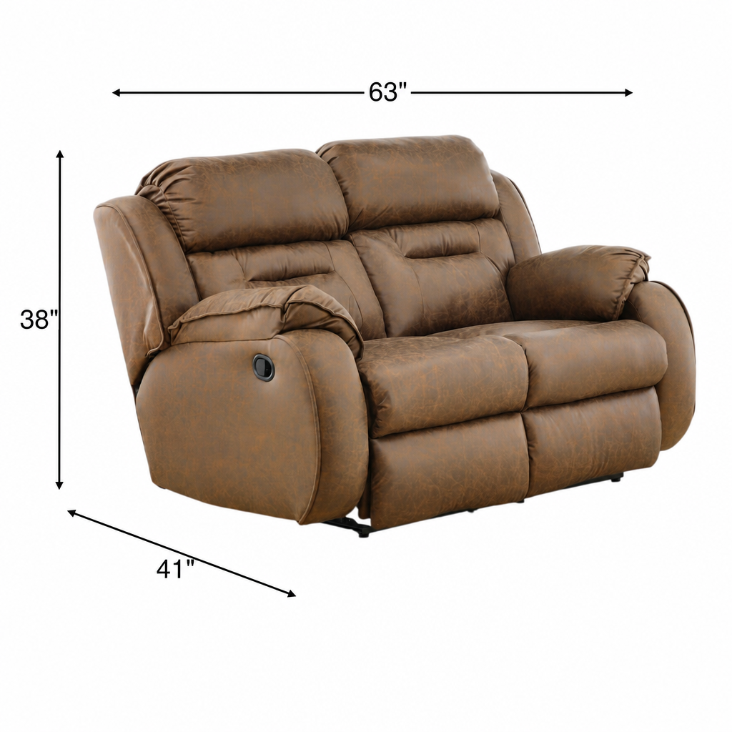 Reclining loveseat w/ headrest