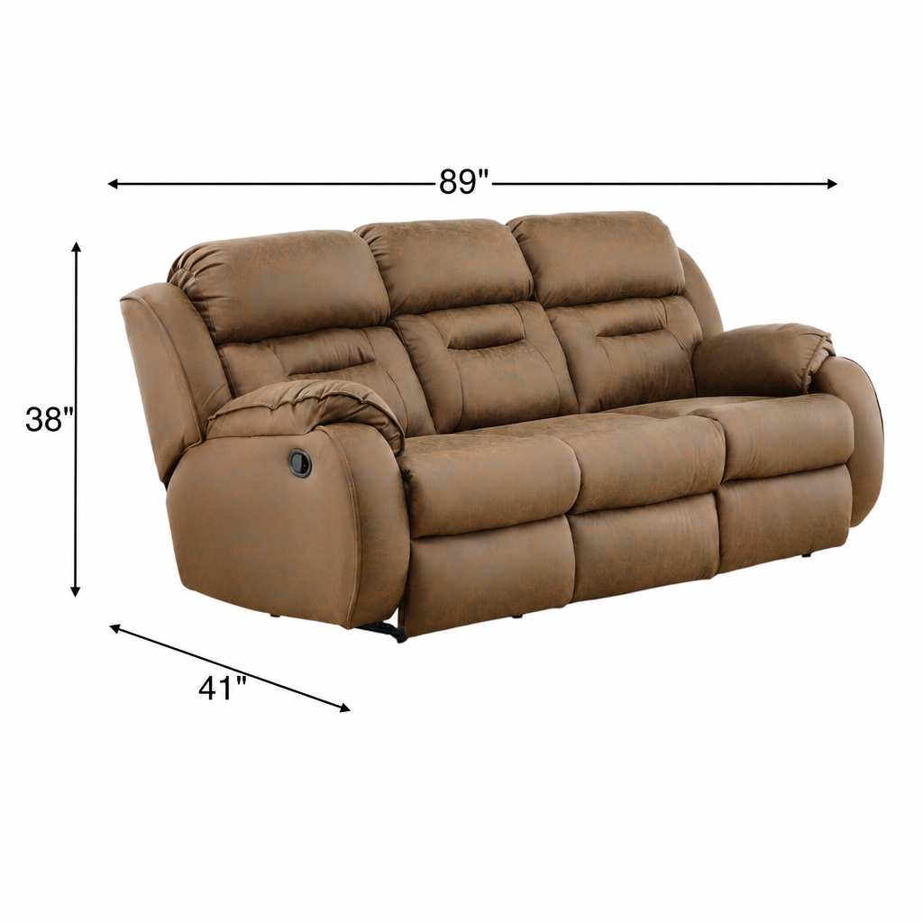 Bellevue Manual Double Reclining Sofa
