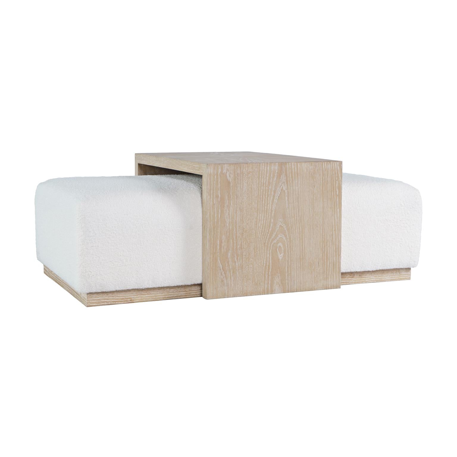 Boone Castered Cocktail Ottoman with Table