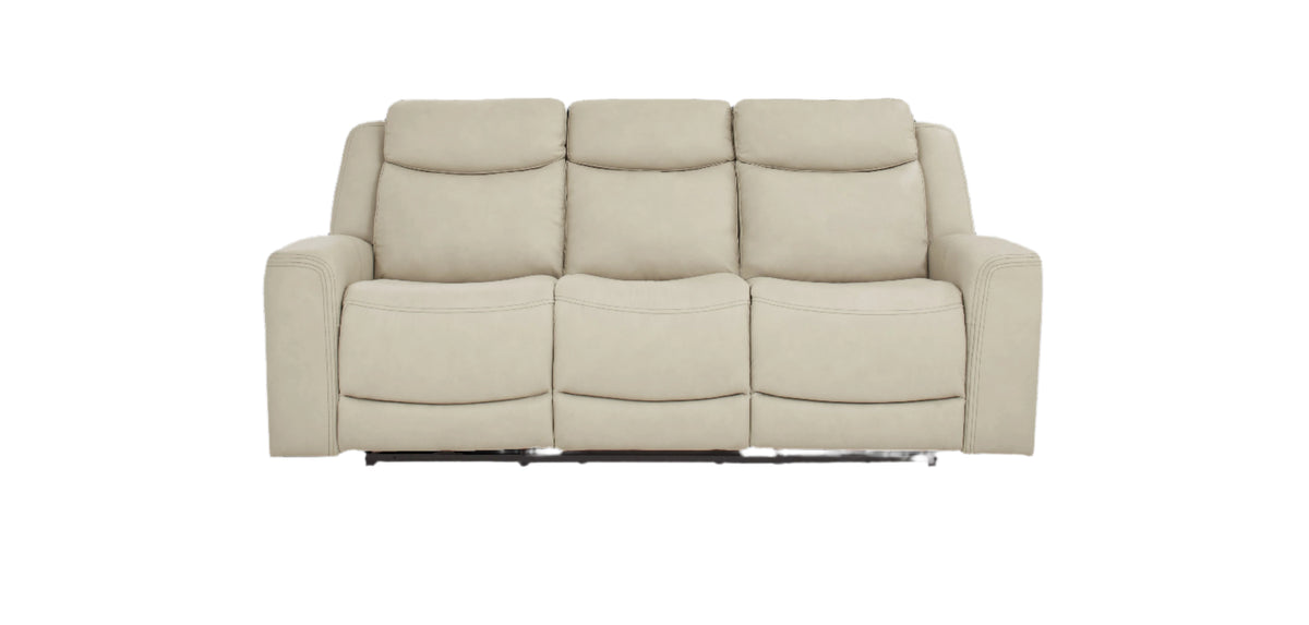 Davidson Power Reclining Leather Sofa Platinum