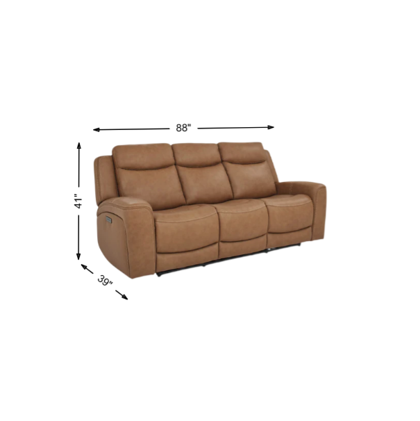 Davidson Power Reclining Leather Sofa