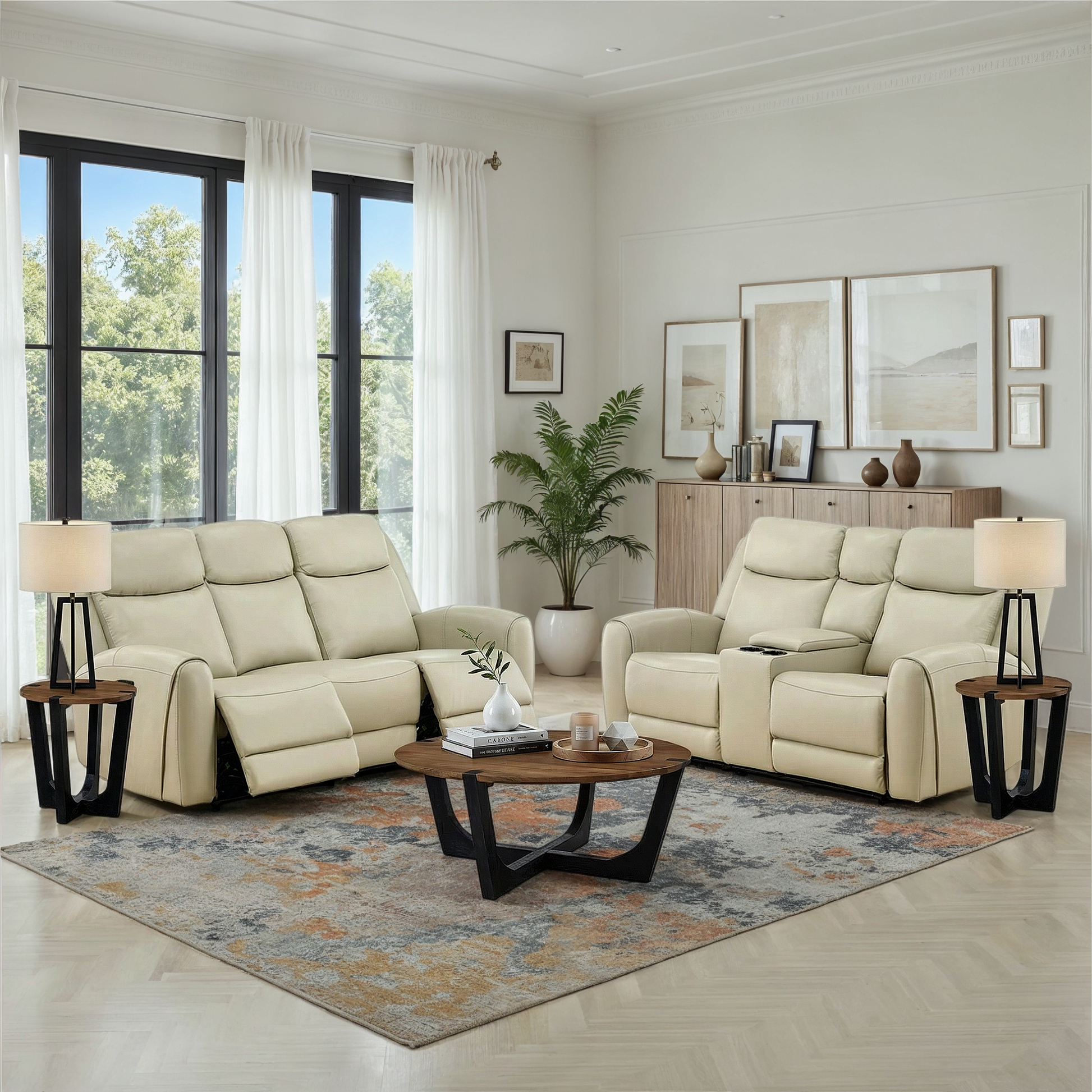 Lawrence Leather Power Reclining Sofa
