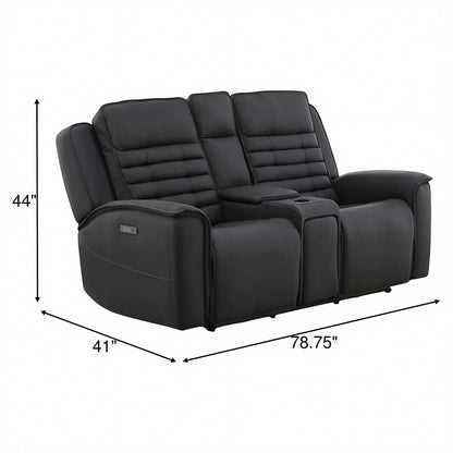 Jackson Leather Power Console Loveseat