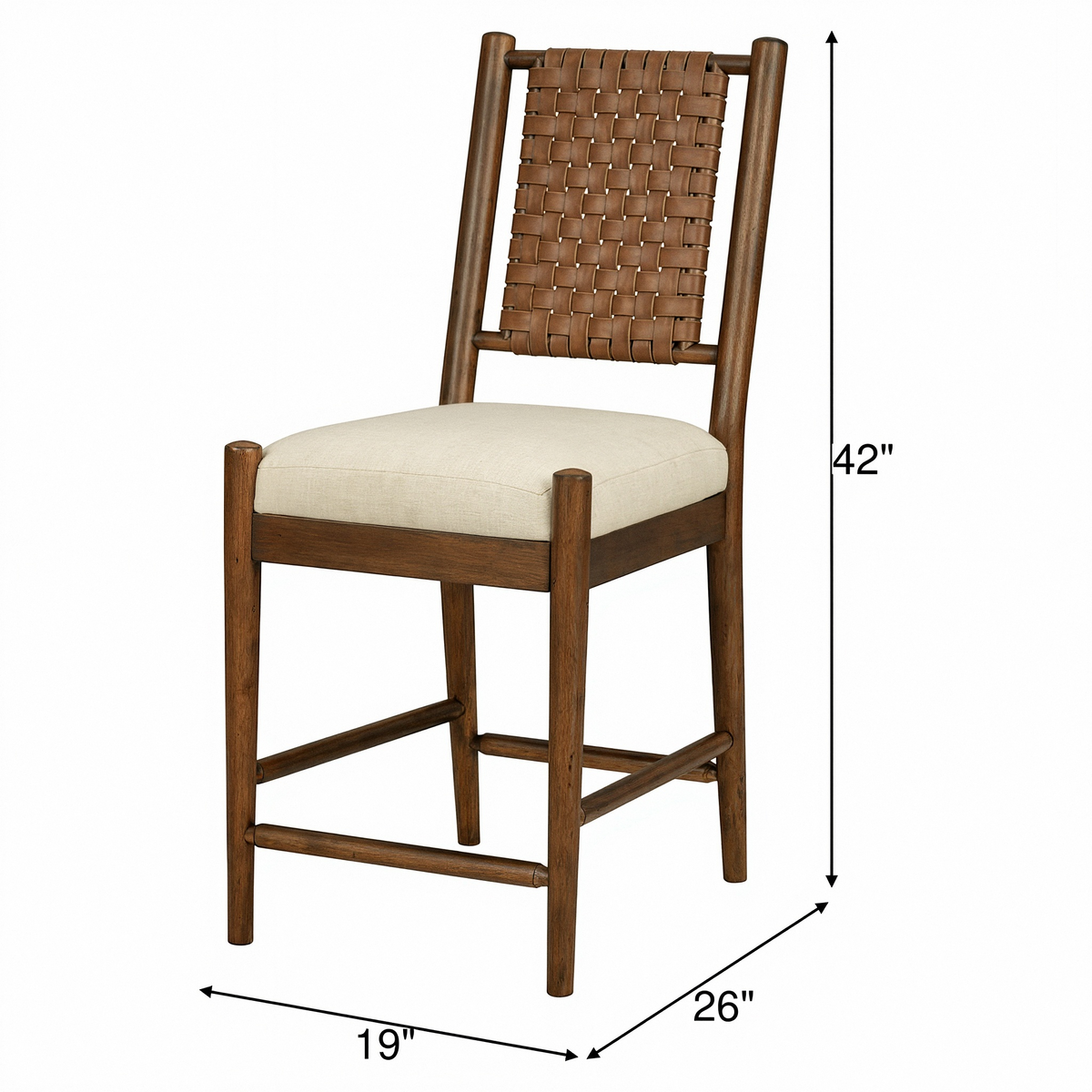 Lakehouse Woven Back Counter Height Chair