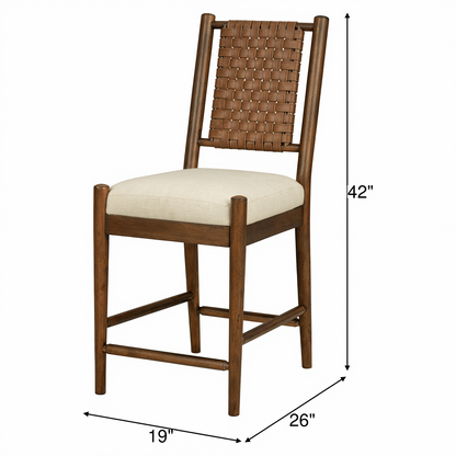 Lakehouse Woven Back Counter Height Chair
