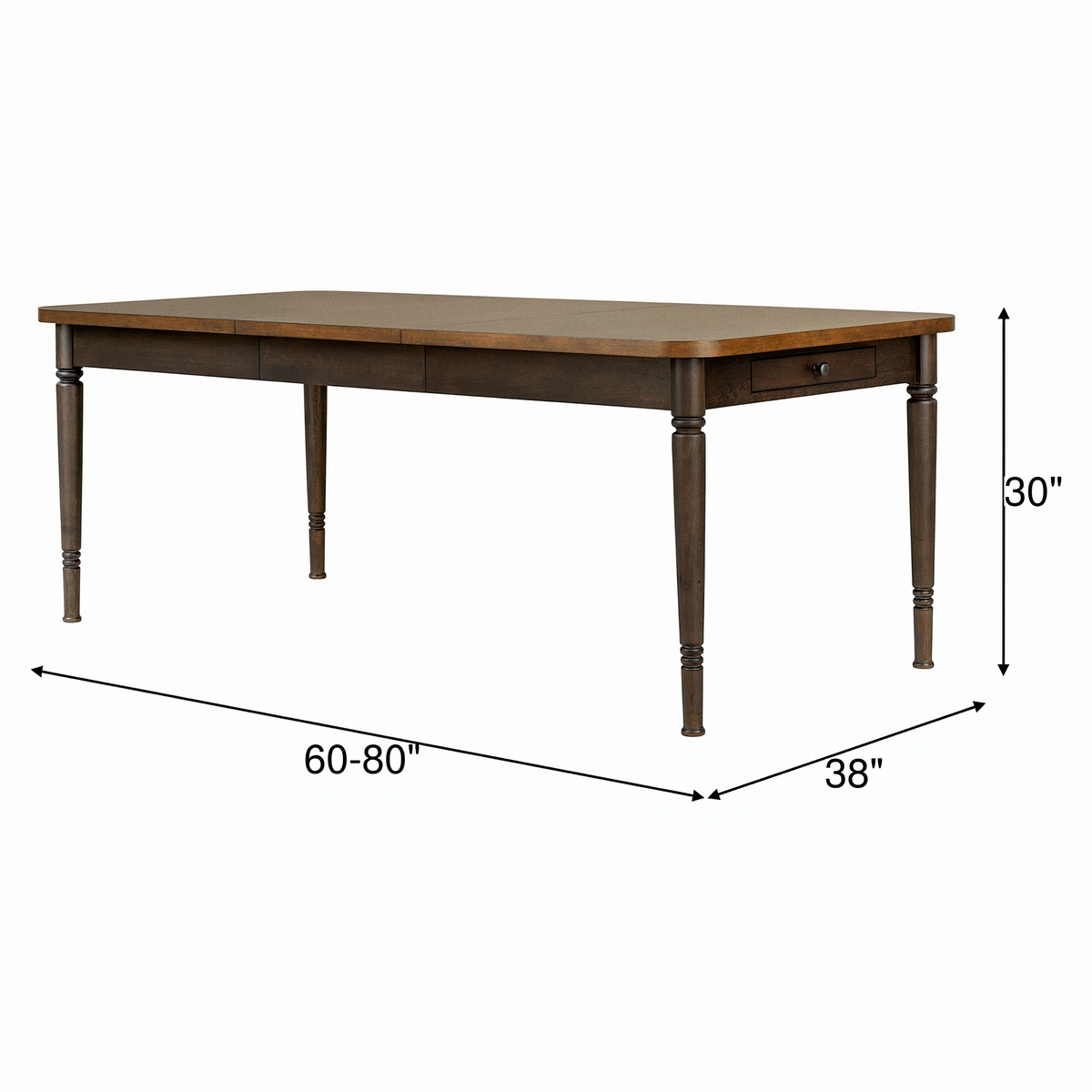Lakehouse Leg Table 1-20" Leaf