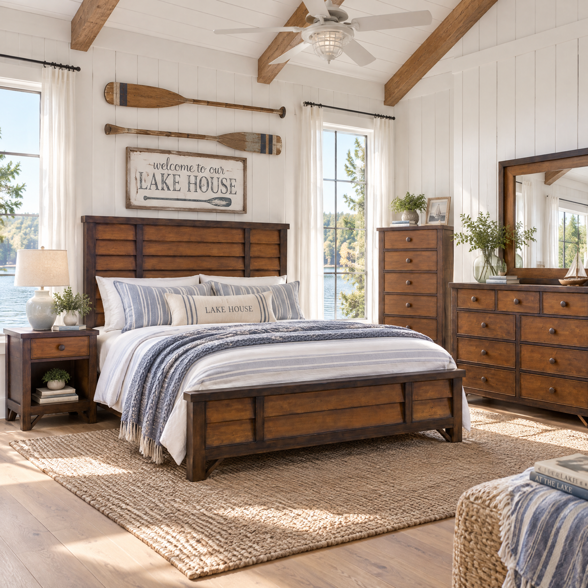 Lakehouse Rectangular Bedroom Mirror