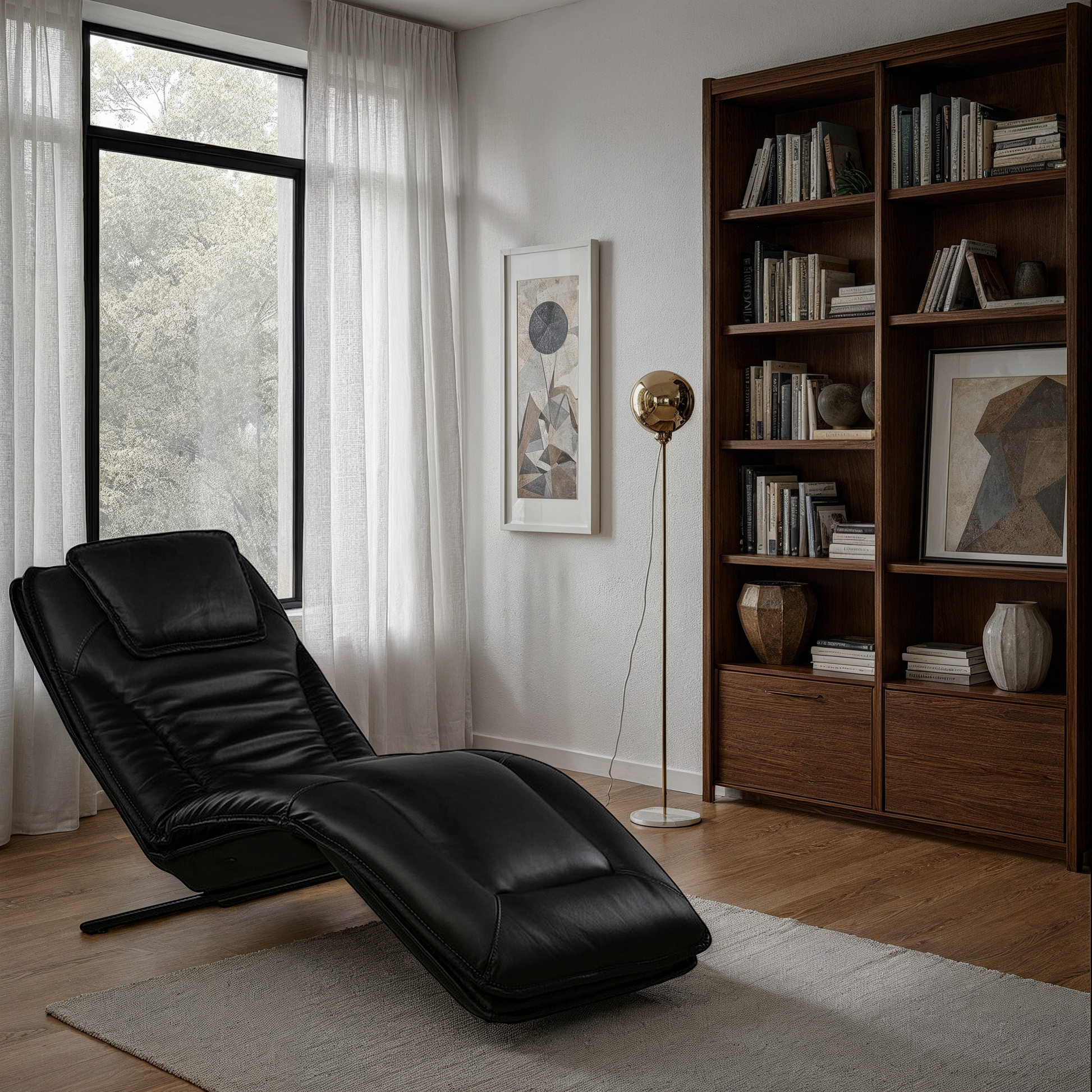 Infinity Lounger Leather Power Reclining Chaise with Audio