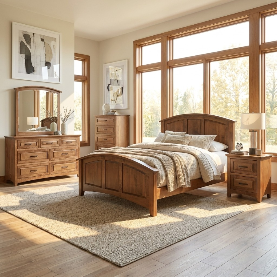 Riviera Arch Beveled Bedroom Mirror