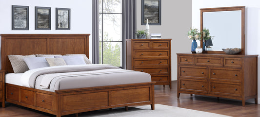Oakley 3-Piece King Storage Bedroom Set Cherry
