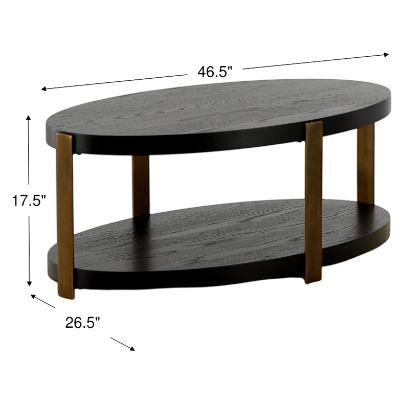 Oval cocktail table