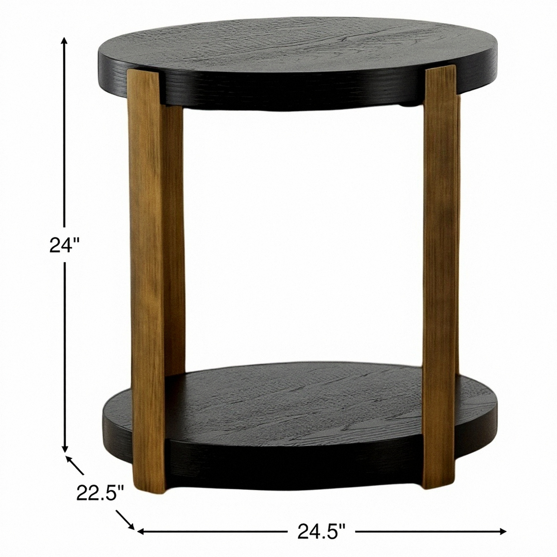 Oval end table