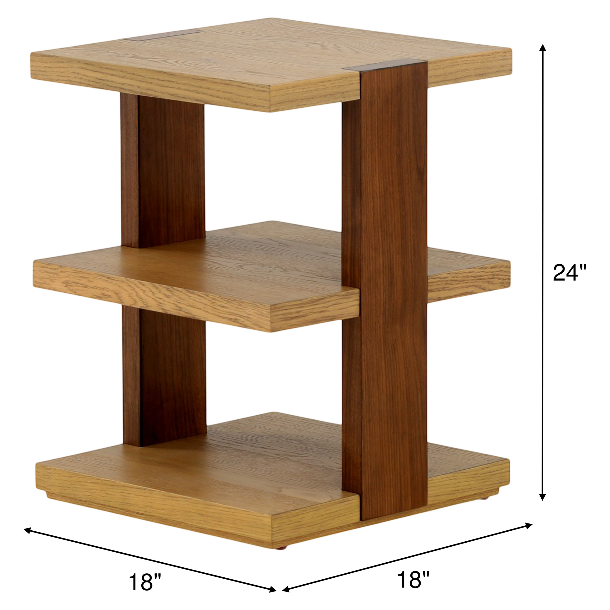 Pale Oak Chairside Table