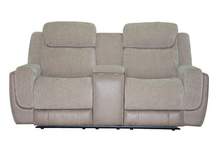 Xander Power Console Loveseat Sand
