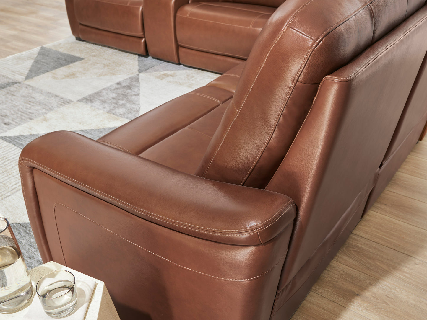 Newport 6-Piece Leather Power Reclining Sectional