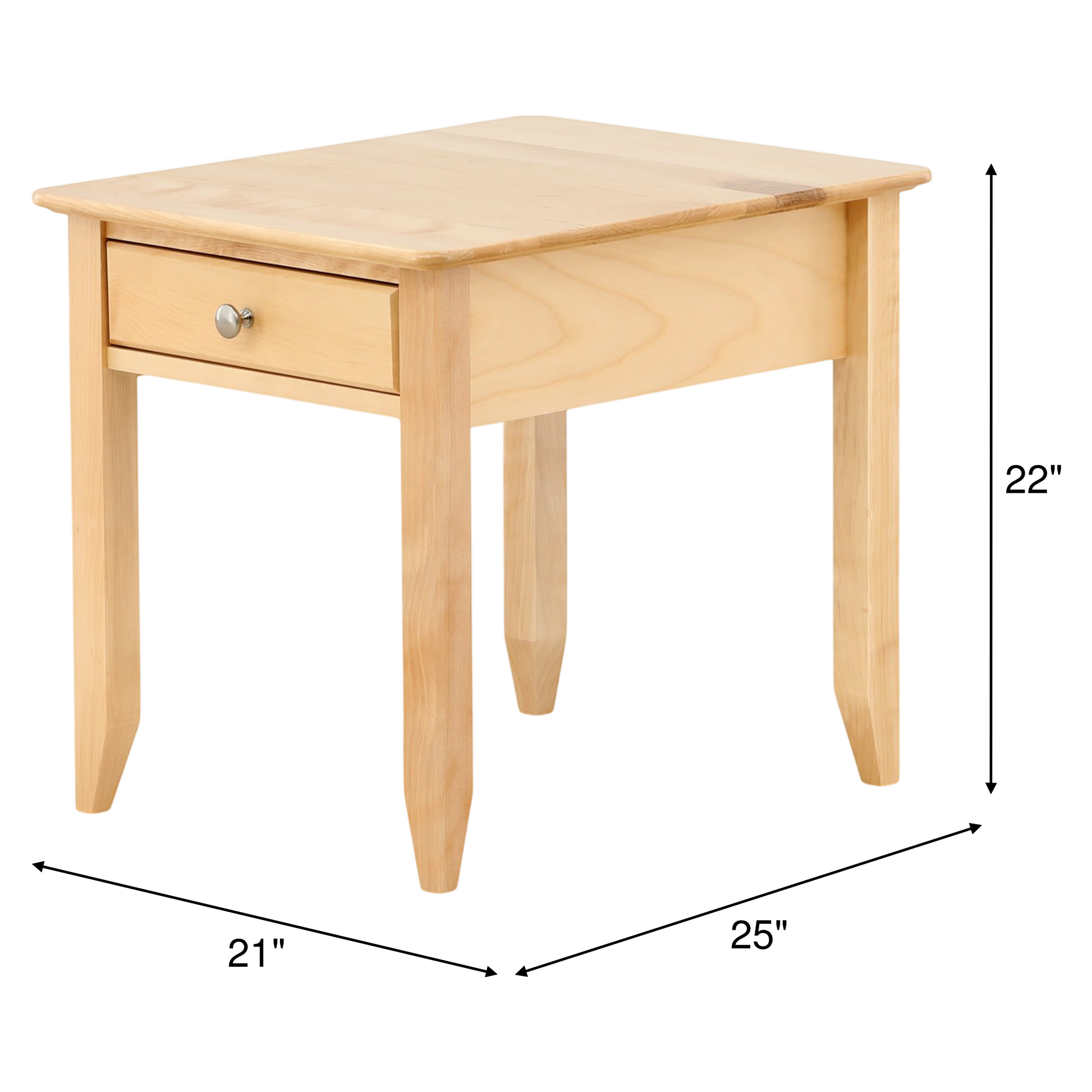 Stratford End Table with Drawer and Shelf