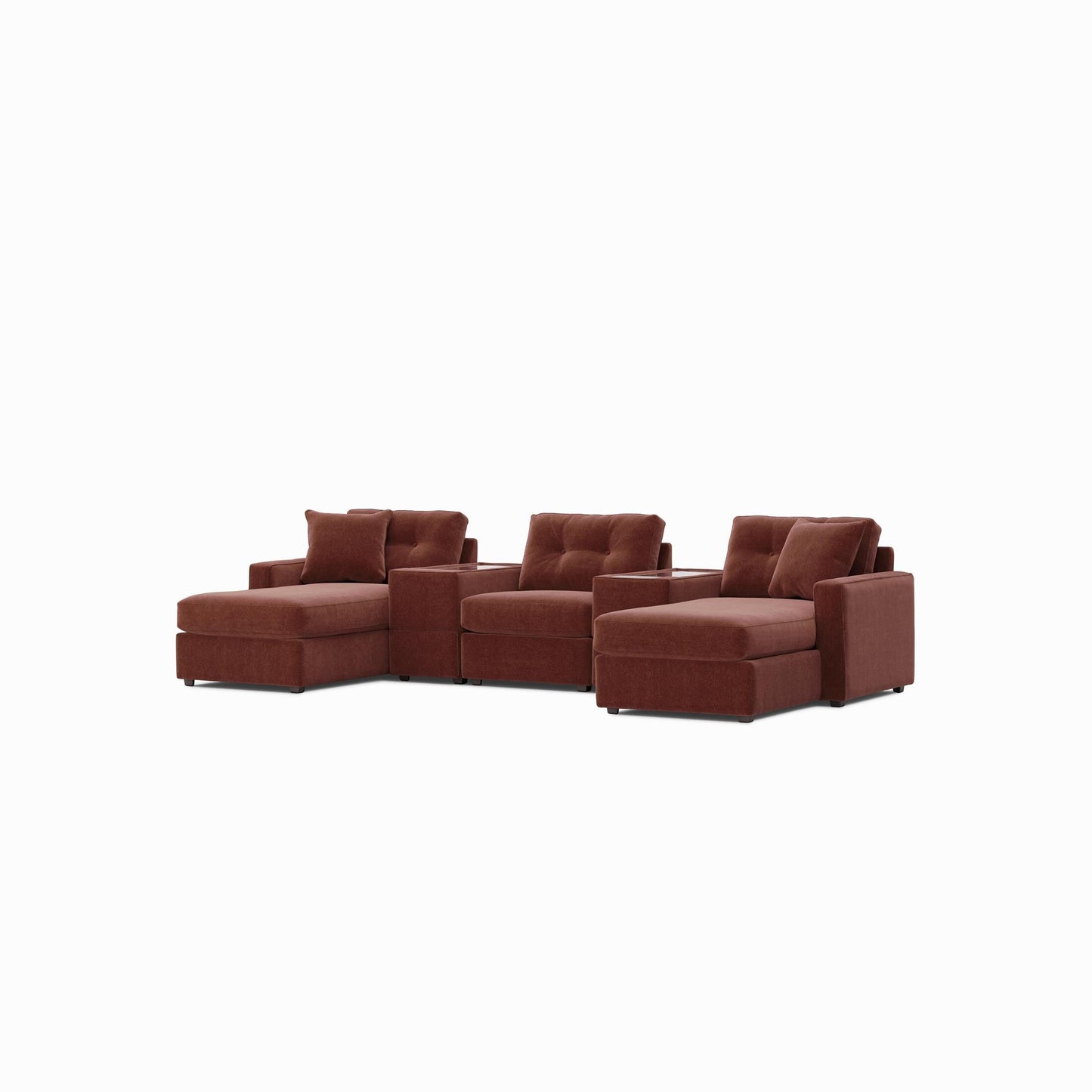 Modular One 5-Piece Dual Chaise Sectional with E-Console