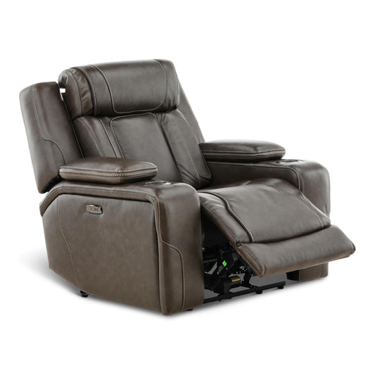 Denver Leather Power Recliner - alternate view