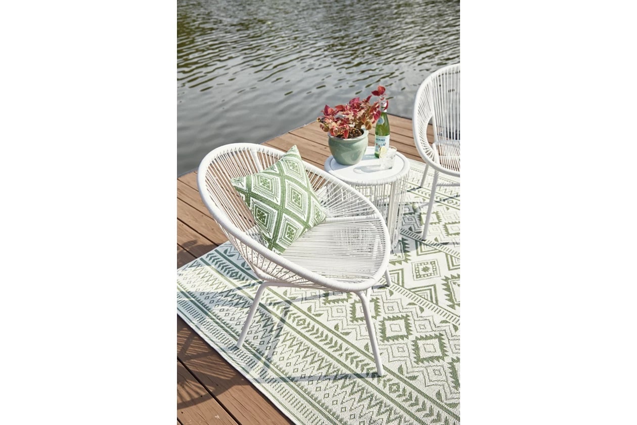 Mandarin Cape Outdoor Table and Chairs (Set of 3)